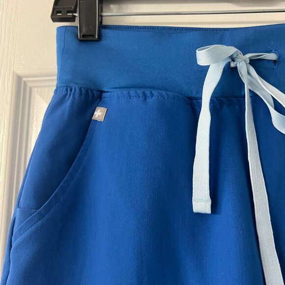 High Waisted Zamora Jogger Scrub Pants - Royal Blue - Picture 3 of 5